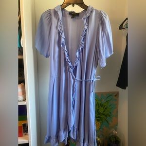 Light weight blue wrap dress